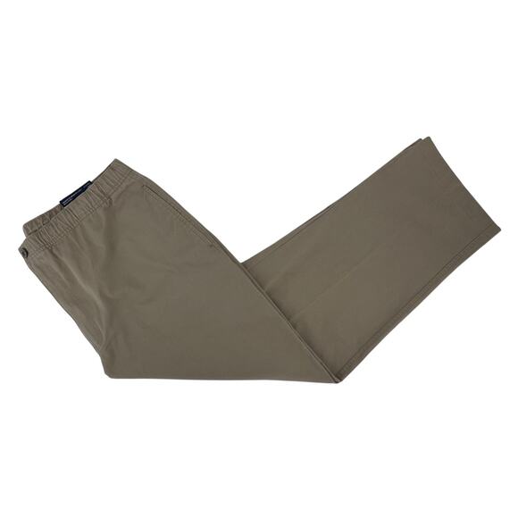 Lands' End Men's Traditional Fit Pants Flat Front Tan Large (36 / 38) Chino NWT - Picture 7 of 14